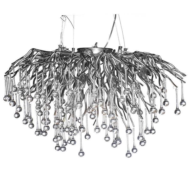 Люстра Droplet Chrome Chandelier 80 Хром Прозрачный в Уфе | Loft Concept 