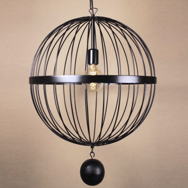 Подвесной светильник Wire Cage Pendant Spher Black Черный в Уфе | Loft Concept 