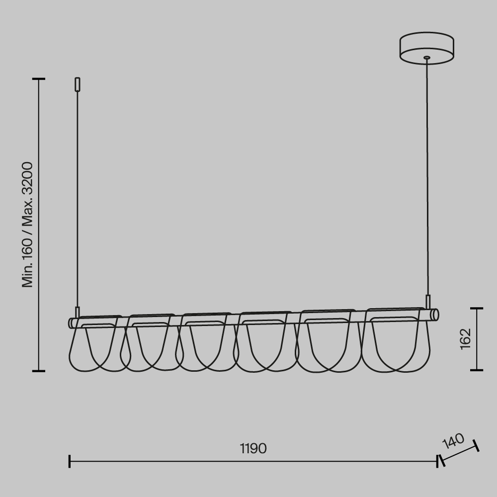 Люстра подвесная Fluffy 3000К 30Вт в Уфе