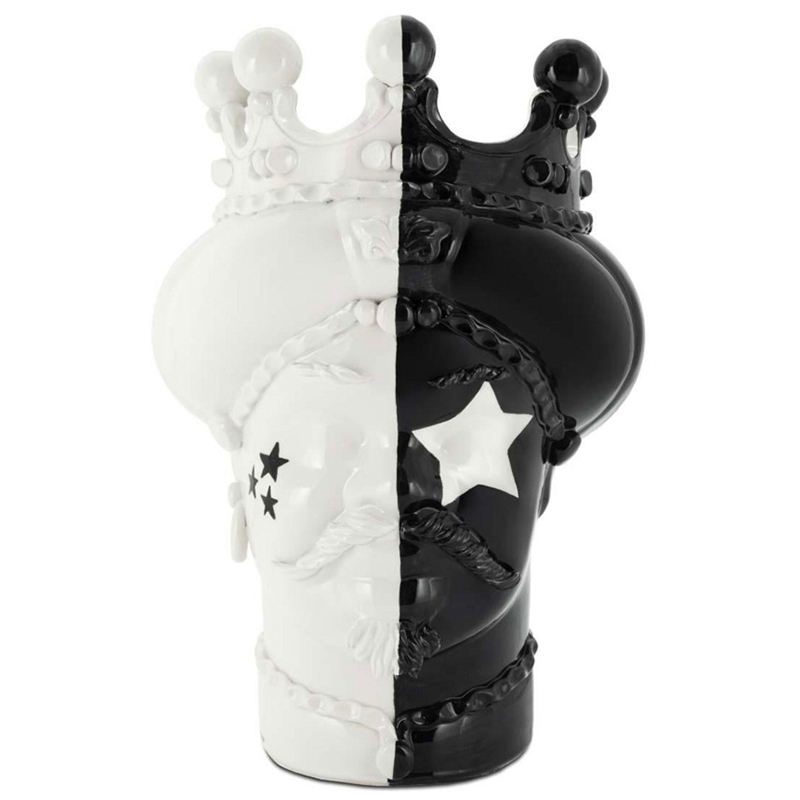 Ваза Vase Moro Man Star Black White Белый Черный в Уфе | Loft Concept 