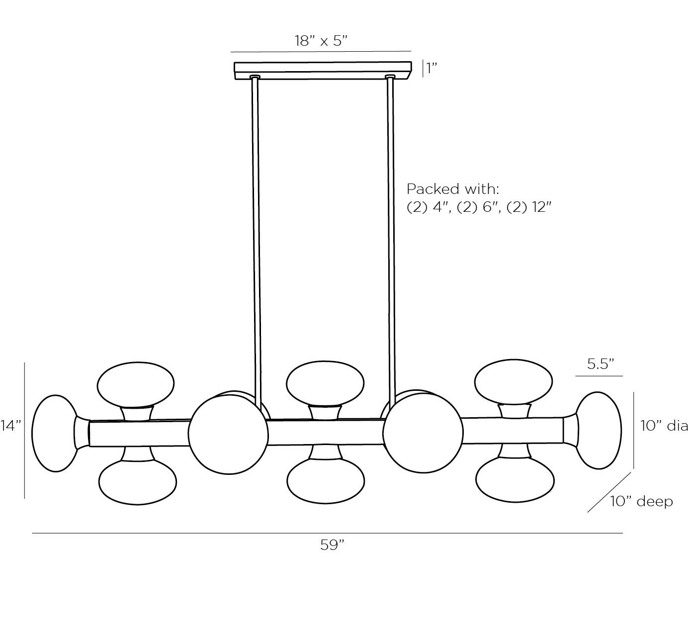 Люстра Arteriors KLARISSA CHANDELIER в Уфе