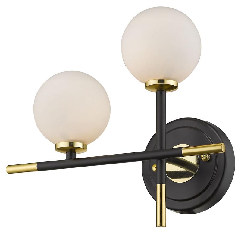 Бра Galant Sconce gold left Золотой Черный Белое матовое стекло в Уфе | Loft Concept 