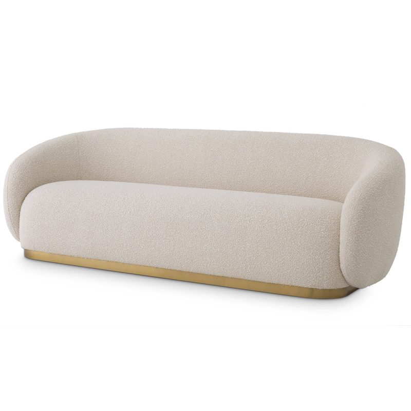 Диван Eichholtz Sofa Brice Boucle cream Кремовый Латунь в Уфе | Loft Concept 