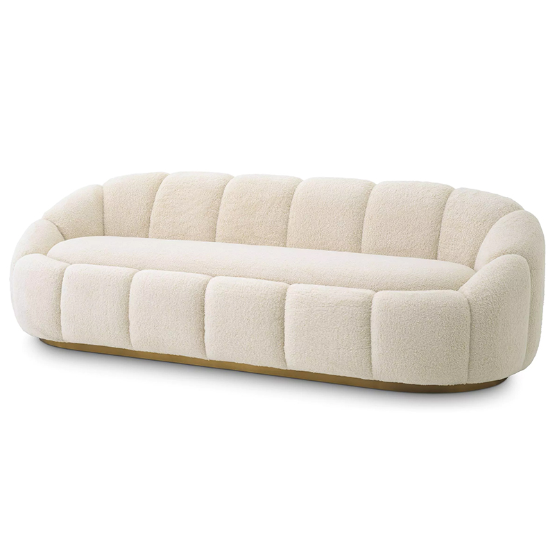 Диван Eichholtz Sofa Inger Brisbane Cream Кремовый Латунь в Уфе | Loft Concept 