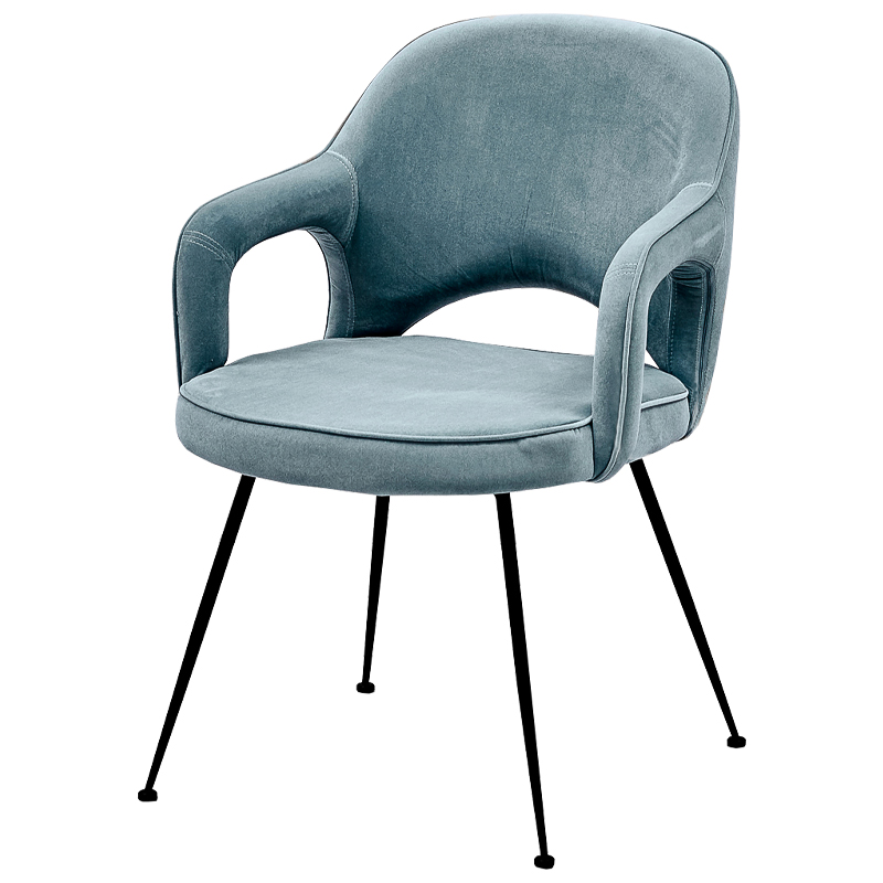 Стул Taube Stool Pastel Blue Голубой пастельный Черный в Уфе | Loft Concept 