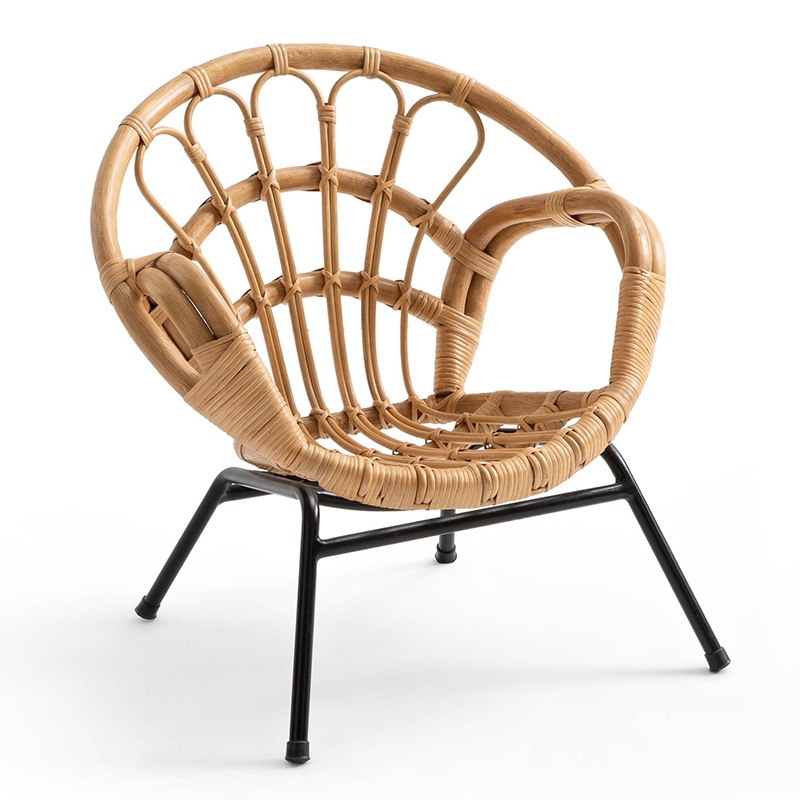 Кресло детское Wicker Baby Chair Бежевый Черный в Уфе | Loft Concept 