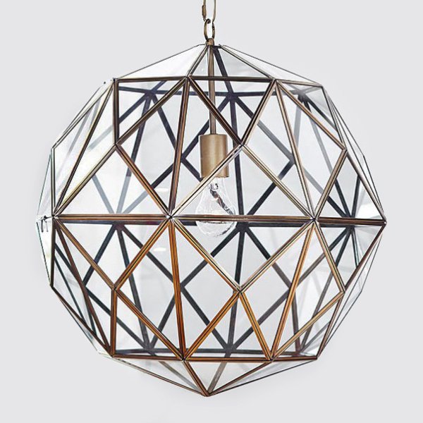 Люстра Glass & Metal Cage Pendant  в Уфе | Loft Concept 