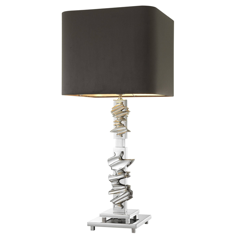 Настольная лампа Eichholtz Table Lamp Abruzzo Nickel Никель Серый в Уфе | Loft Concept 