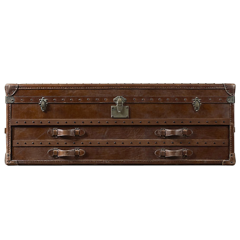 Restoration Hardware Mayfair Steamer Trunk Low Chest Коричневый винтаж Restoration Hardware Mayfair Steamer Trunk Low Chest Коричневый винтаж в Уфе | Loft Concept