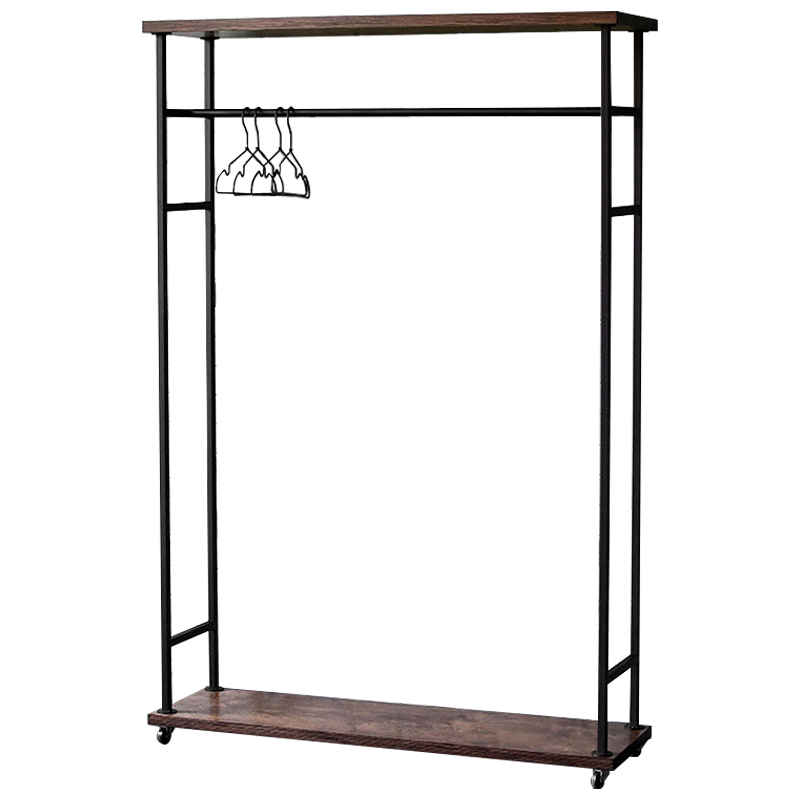 Рейл Lowery Brown Industrial Metal Rust Clothes Rail Черный Коричневый в Уфе | Loft Concept 