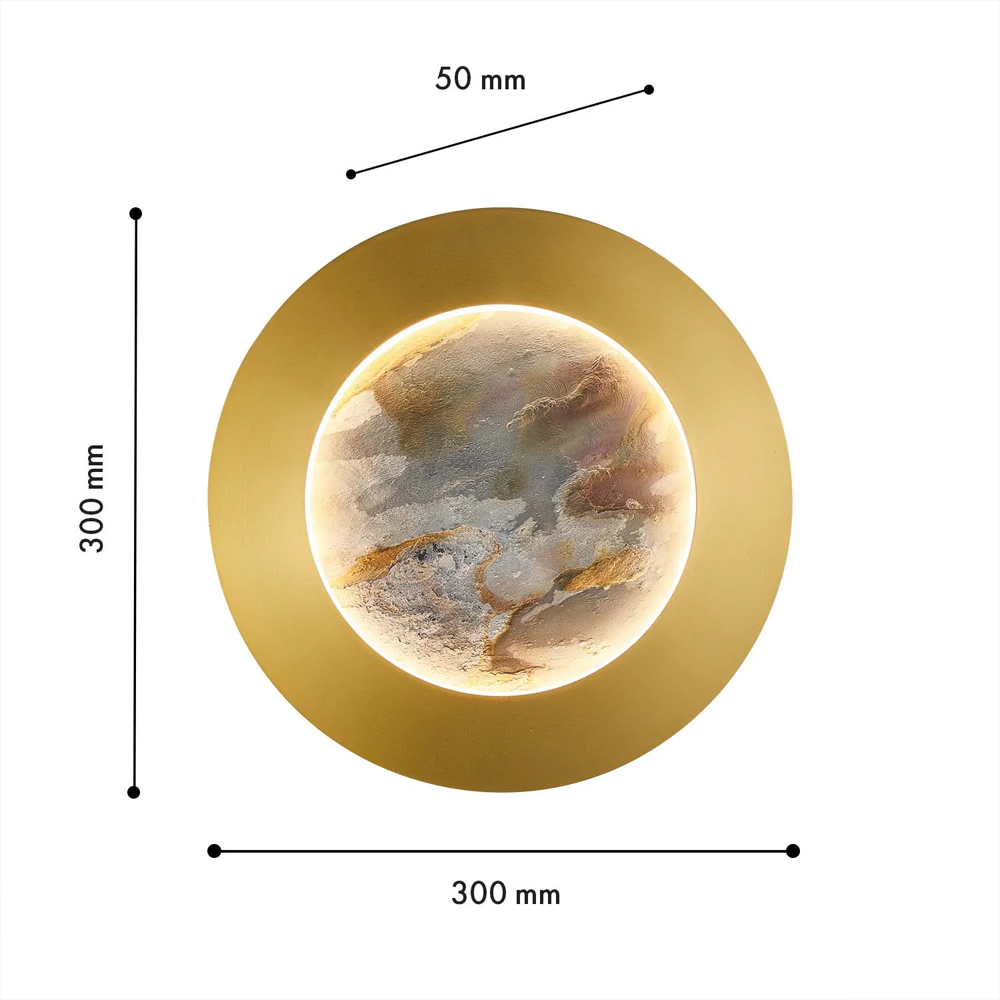 Бра в форме диска цвета латунь Brass Borders в Уфе