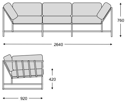 Диван Inheritance Sofa Olive Military Fabric в Уфе