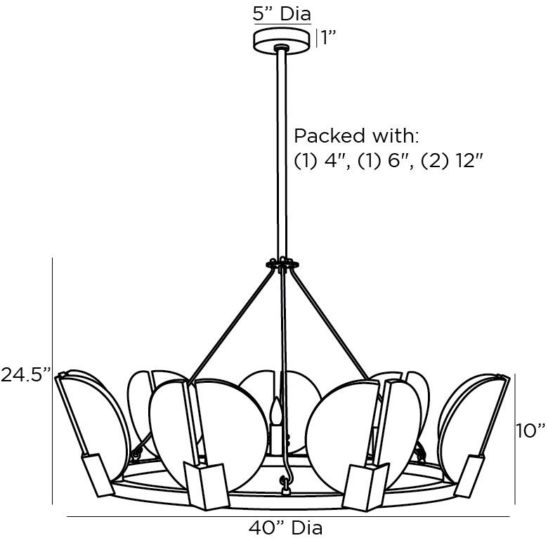 Люстра Arteriors SIERRA CHANDELIER GOLD в Уфе