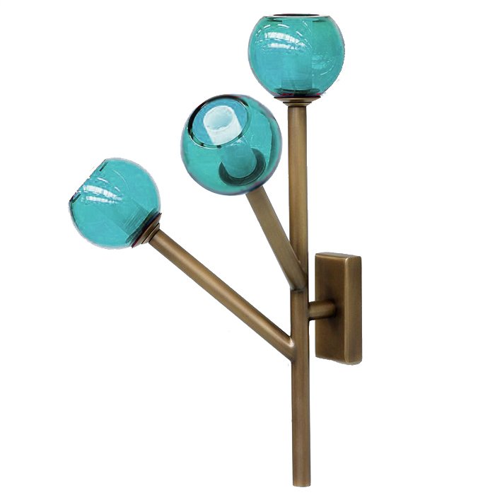 Бра Last Night Wall Lamp Turquoise Латунь Бирюзовый в Уфе | Loft Concept 