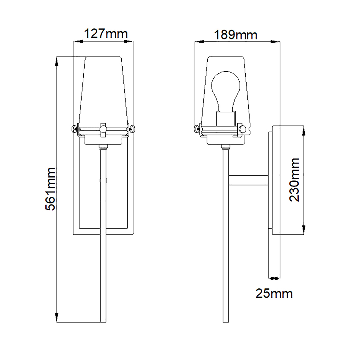 Бра с прозрачным стеклянным плафоном Kichler в Уфе