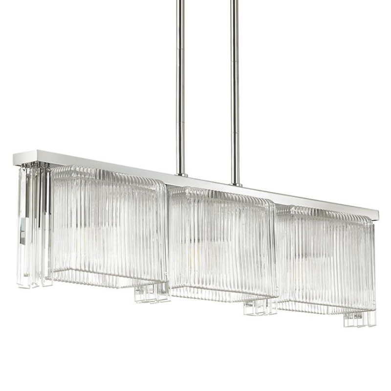 Люстра Madelen Chrome Linear Chandelier Хром Прозрачный (Transparent) в Уфе | Loft Concept 