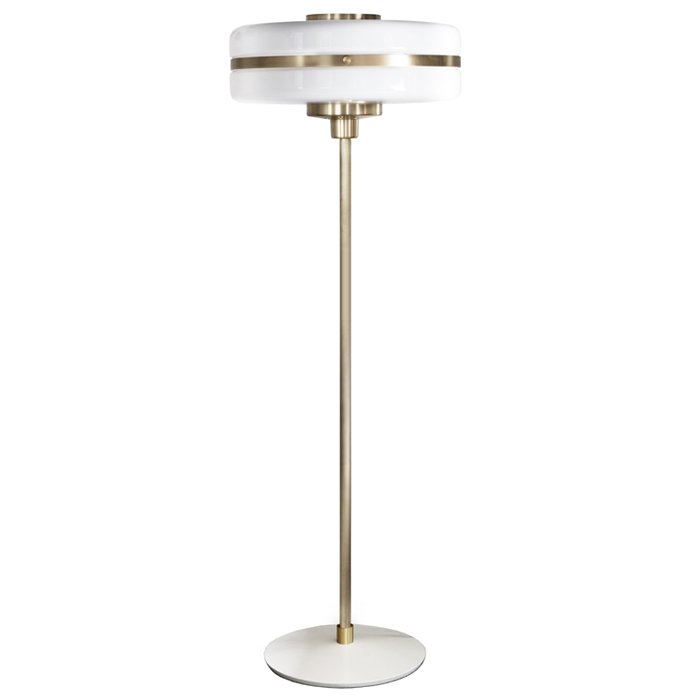 Торшер BERT FRANK Masina floor lamp Латунь Белый в Уфе | Loft Concept 