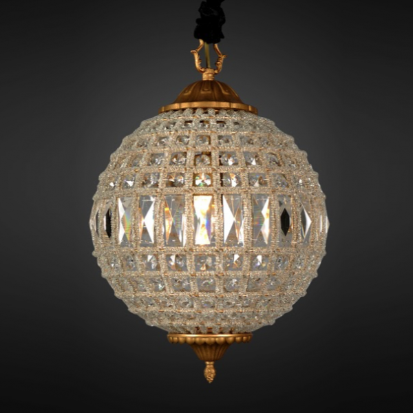 Люстра RH 19th c. Casbah Crystal Pendant 32 Темная бронза винтаж в Уфе | Loft Concept 