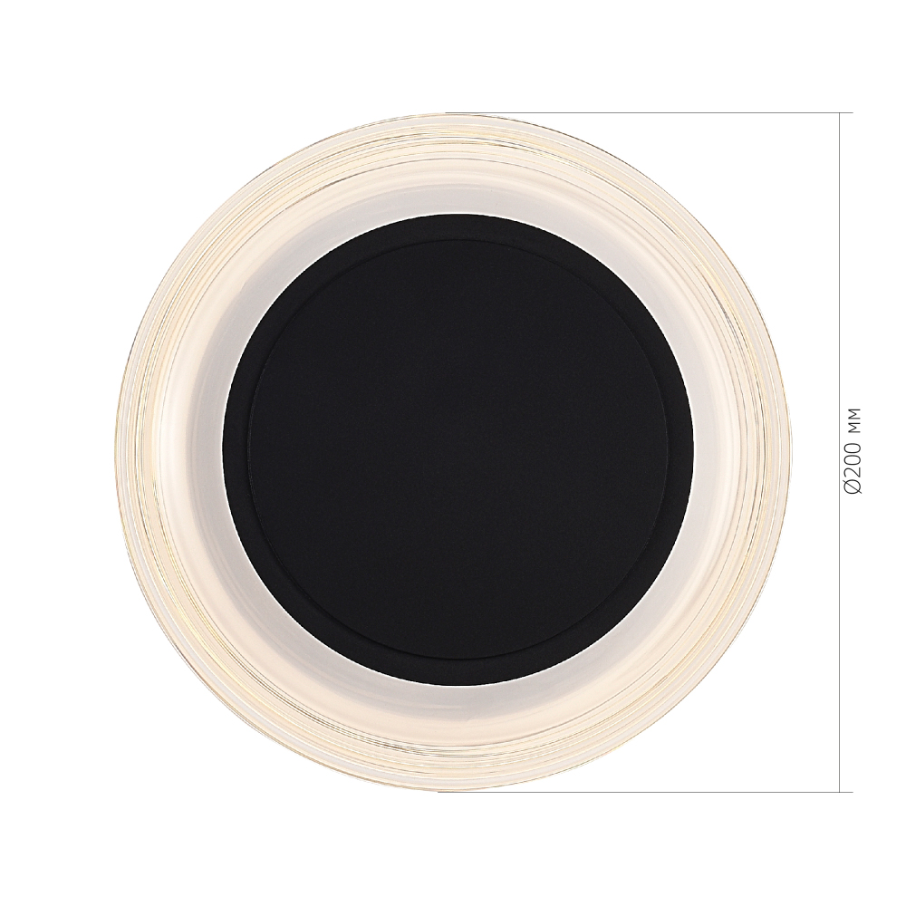 Бра круглое черный/прозрачный Plumpness LED 7 в Уфе