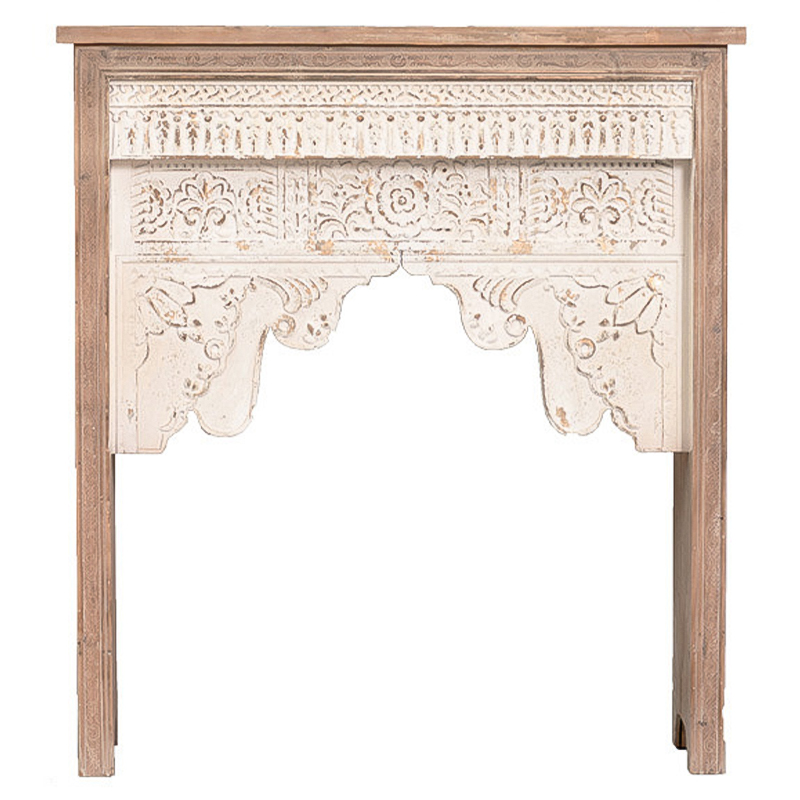 Консоль Indian Antique White Furniture Indra Console Бежевый Древесина в Уфе | Loft Concept 