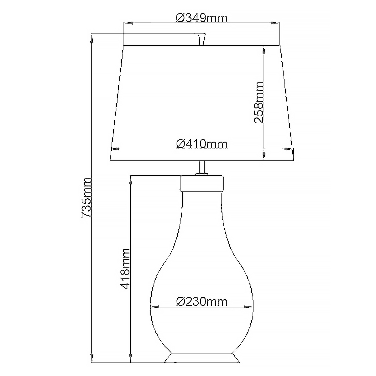 Настольная лампа с коническим дымчато-зелёным абажуром из искусственного шёлка Quintiesse в Уфе