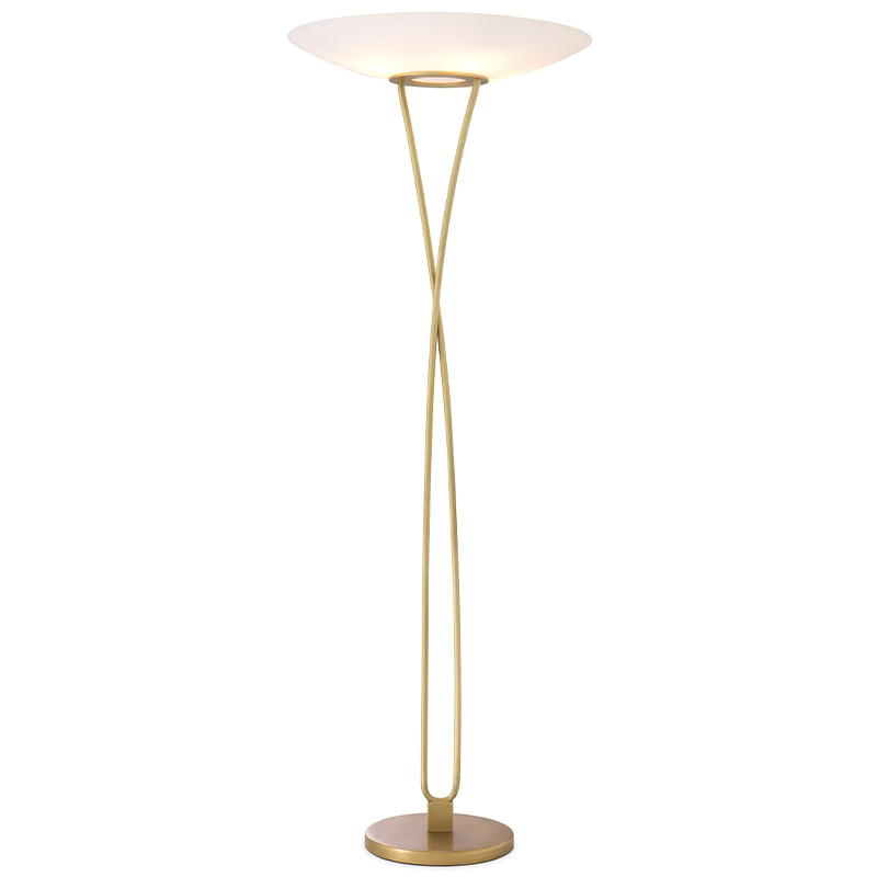 Товар Eichholtz Floor Lamp Laila Латунь Белый в Уфе | Loft Concept 