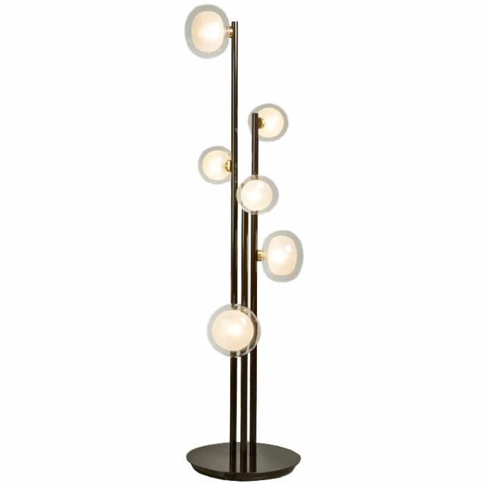 Торшер NABILA Floor Lamp Черный Глянцевое золото в Уфе | Loft Concept 