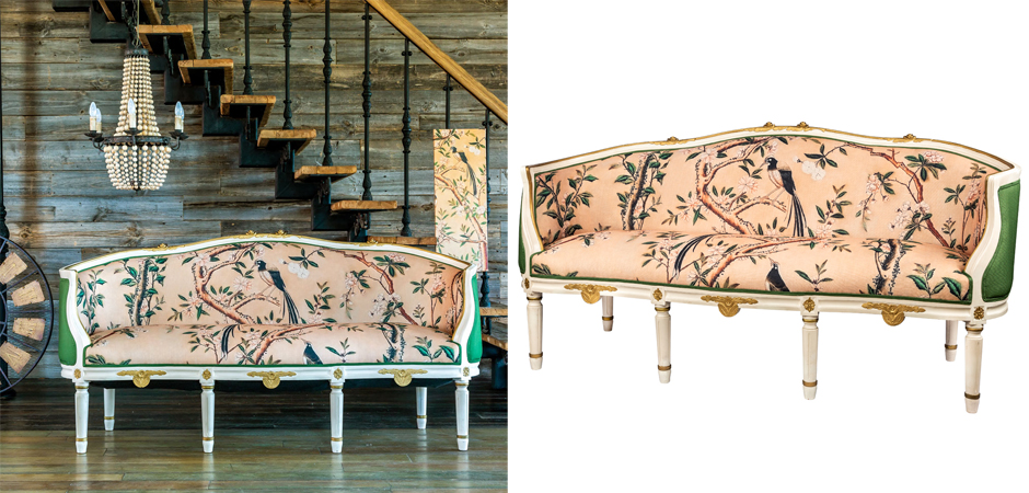 Диван Beige and Green Chinoiserie Sofa - Loft-Concept в Уфе