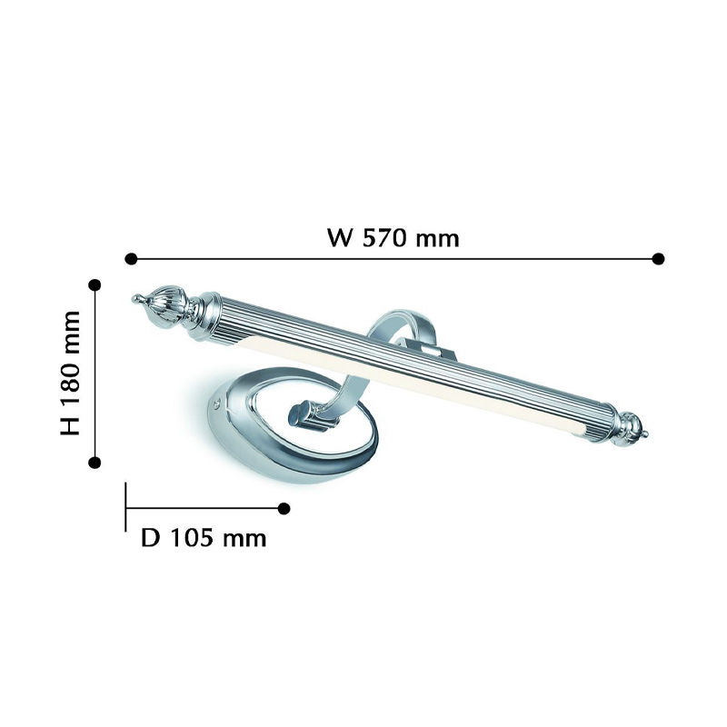 Настенная подсветка в цвете хром Cornice 57 см в Уфе