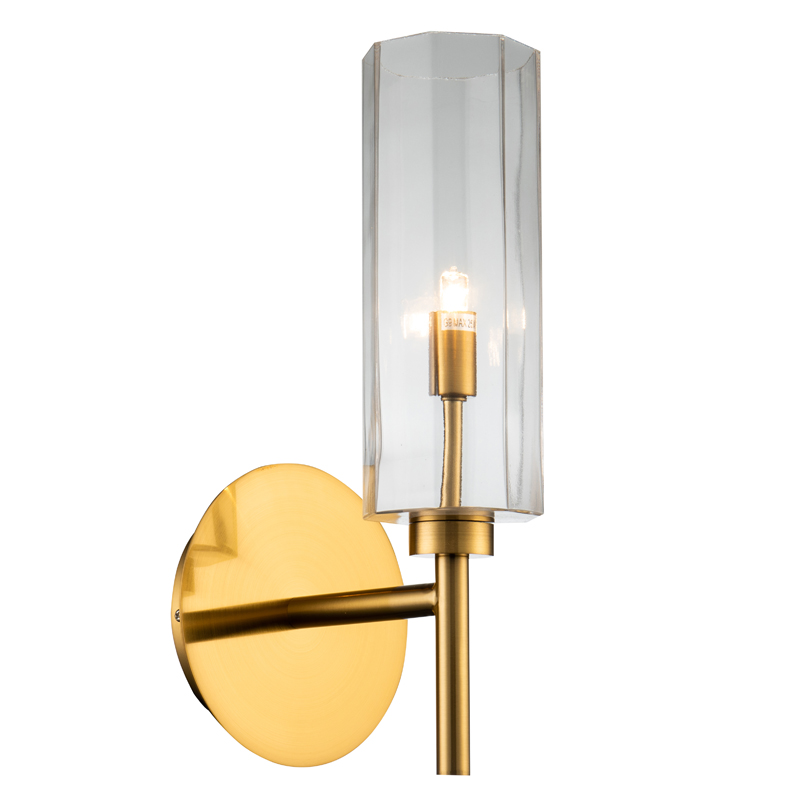 Бра Claudine Sconce Латунь Прозрачный в Уфе | Loft Concept 