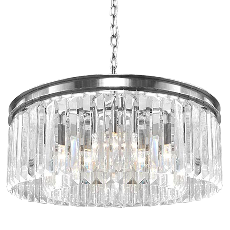 Люстра RH Odeon Chandelier Silver 65 Прозрачное Стекло Серебряный в Уфе | Loft Concept 