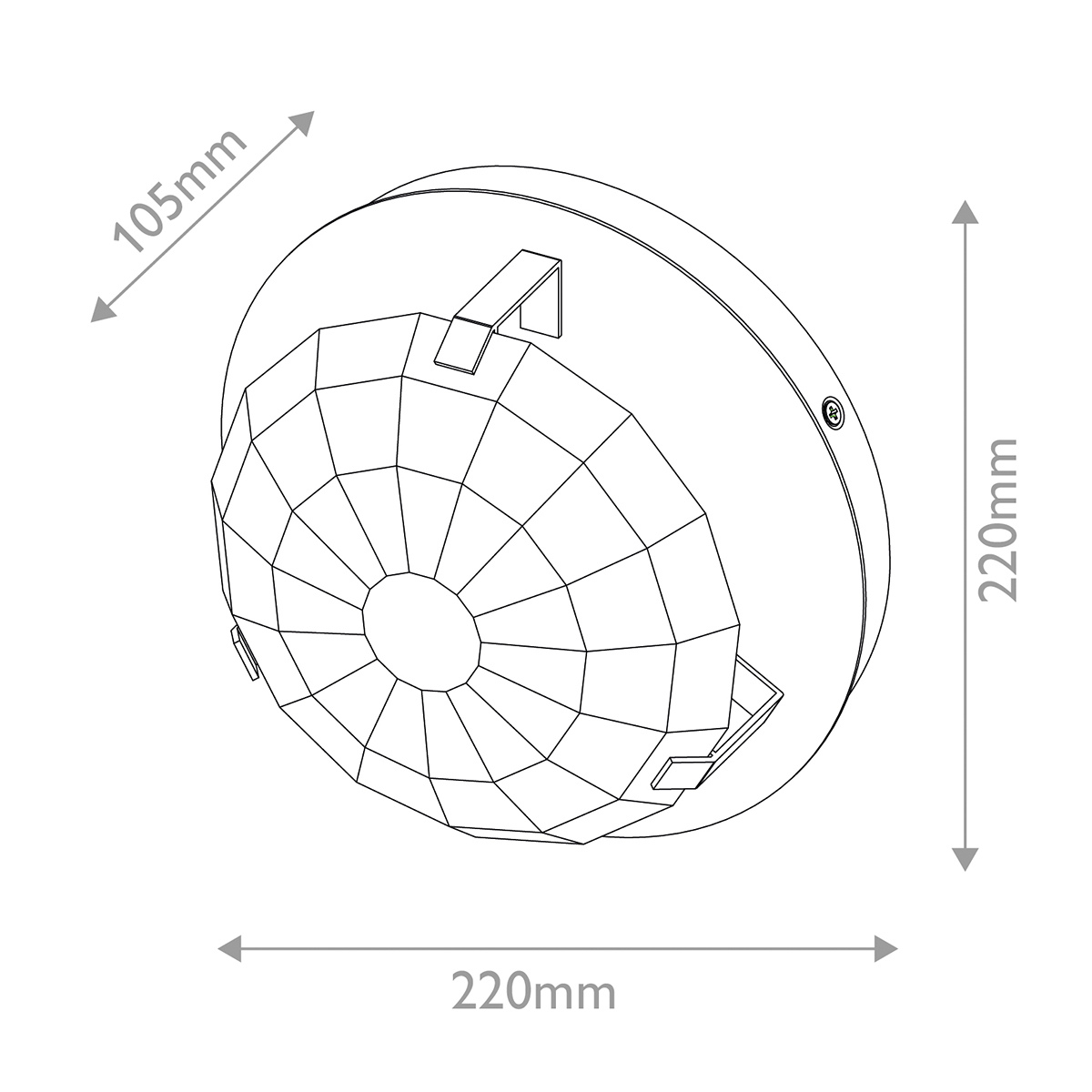 Бра округлой формы с многогранным стеклянным плафоном Hinkley в Уфе