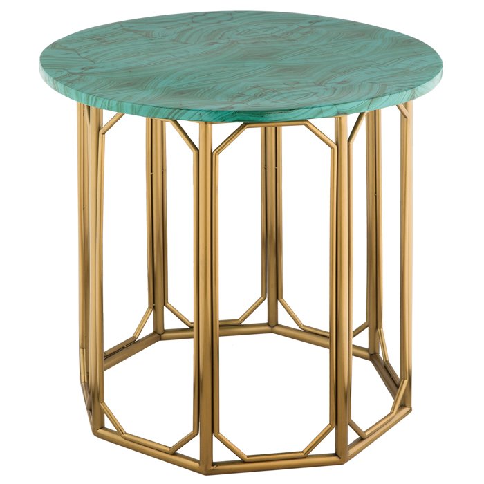 Malachite Modern Side Tables  Малахит (зеленый) Золотой в Уфе | Loft Concept 