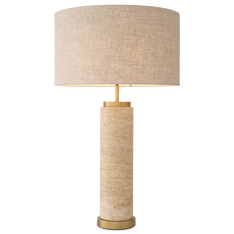 Настольная лампа Eichholtz Table Lamp Lxry Бежевый Бежево-серый Латунь в Уфе | Loft Concept 