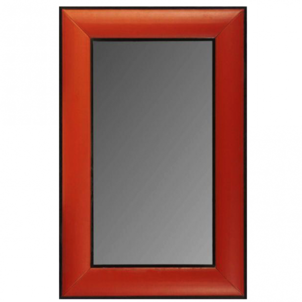 Зеркало настенное Leather Lux Mirror Square Red Красный в Уфе | Loft Concept 