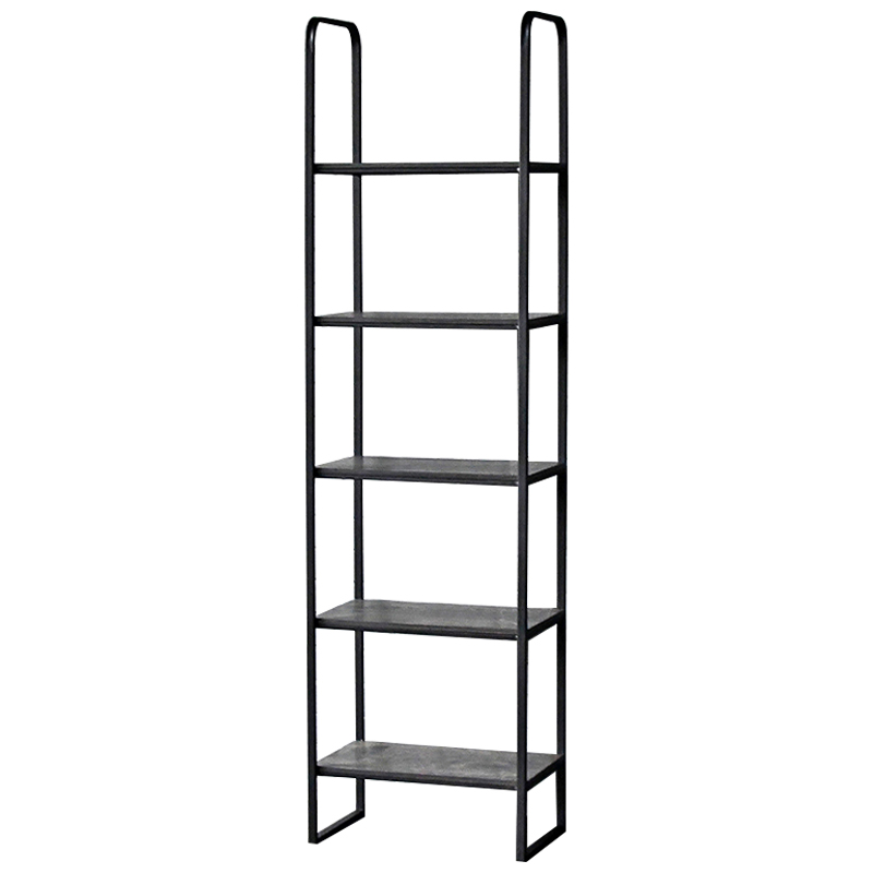 Стеллаж Ayman Graphite Industrial Metal Rust Rack Черный Дерево Серый в Уфе | Loft Concept 