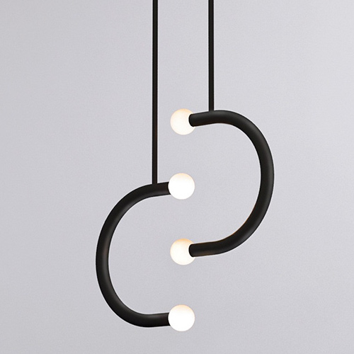 Подвесной светильник Bower Studios Double Pendant C Lights Черный в Уфе | Loft Concept 