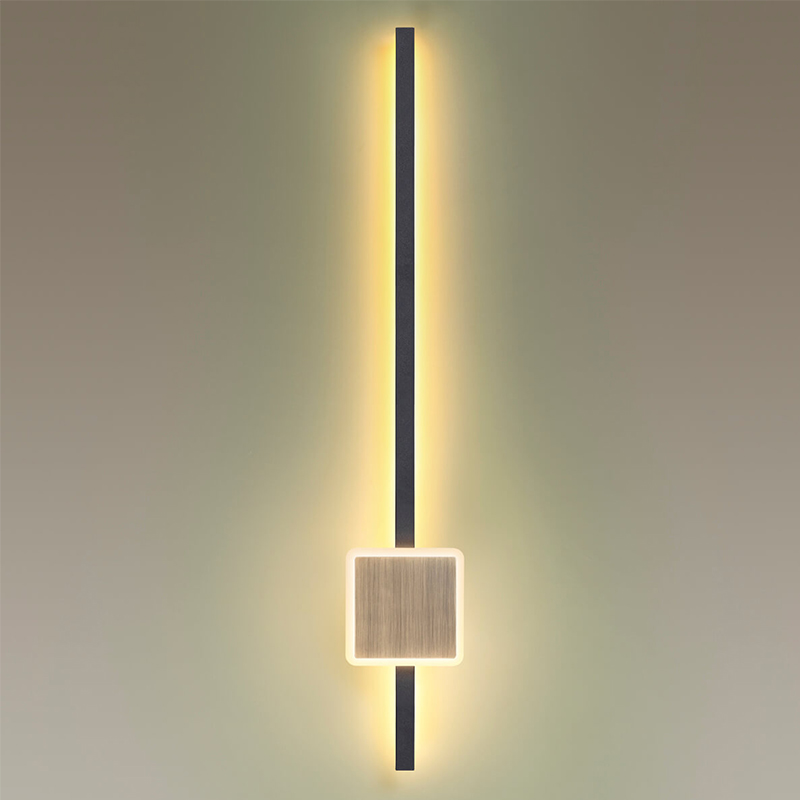 Бра Barrette Square Sconce 70 Черный Античная Бронза в Уфе | Loft Concept 