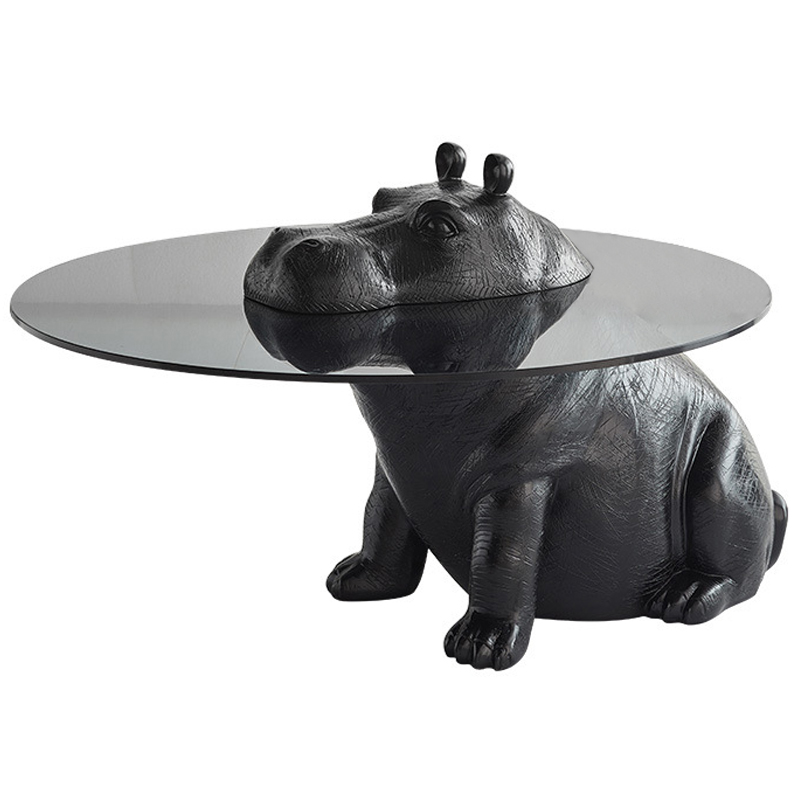 Кофейный Стол Бегемот Hippo Sitting Coffee Table Черный Прозрачный в Уфе | Loft Concept 