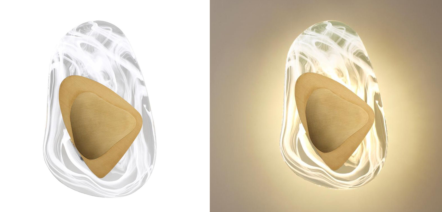 Бра Transparent Pebbles Sconces Antique Bronze - фото