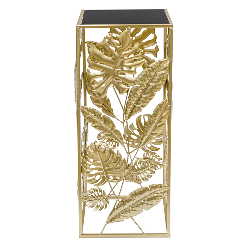 Подставка Tropical Gold Leaves Stand S Золотой Черный в Уфе | Loft Concept 