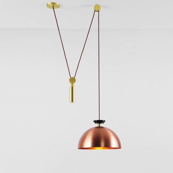 Подвесной светильник Shape up Pendant Hemisphere Copper Латунь Медь в Уфе | Loft Concept 