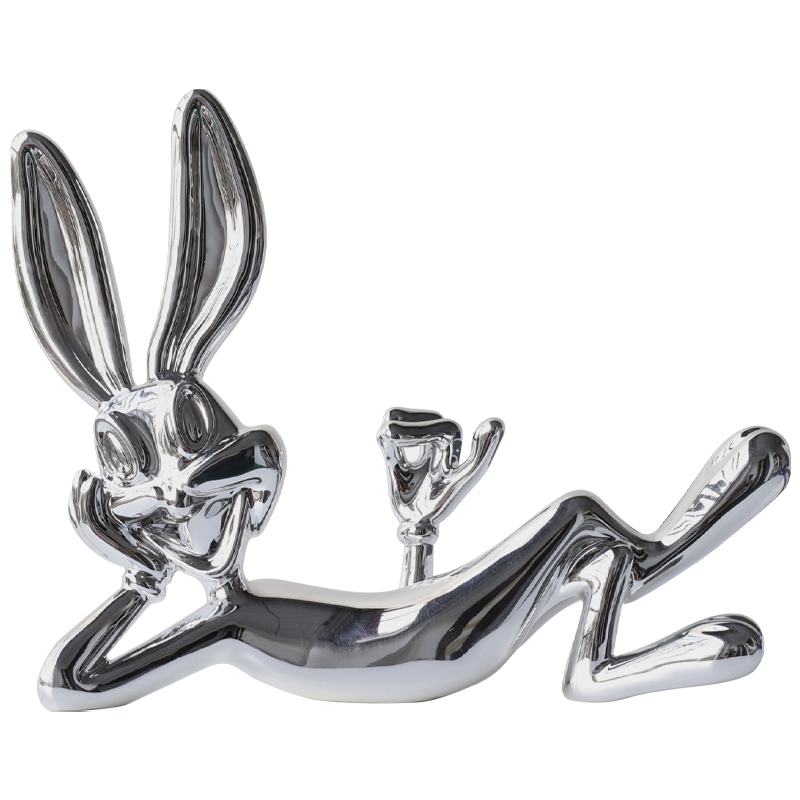 Декоративная статуэтка Bugs Bunny Silver Серебряный в Уфе | Loft Concept 