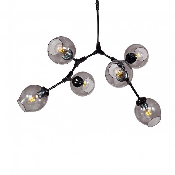 Люстра Branching Bubble Chandelier 6 Black Черный в Уфе | Loft Concept 