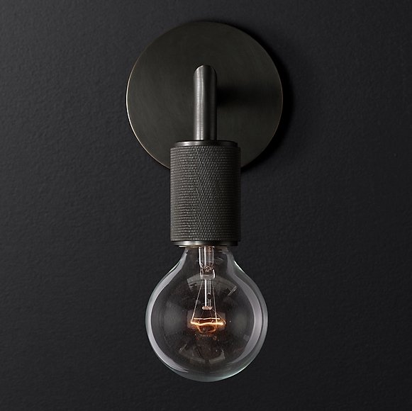 Бра RH Utilitaire Single Sconce Black Темная бронза в Уфе | Loft Concept 