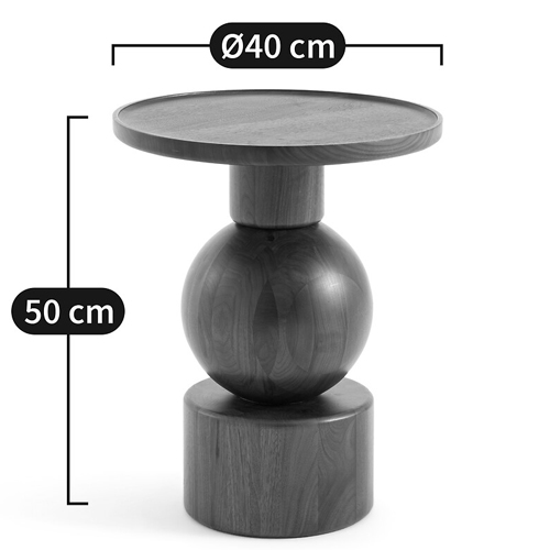 Приставной столик из массива Kobe Dark Wooden Side Table в Уфе