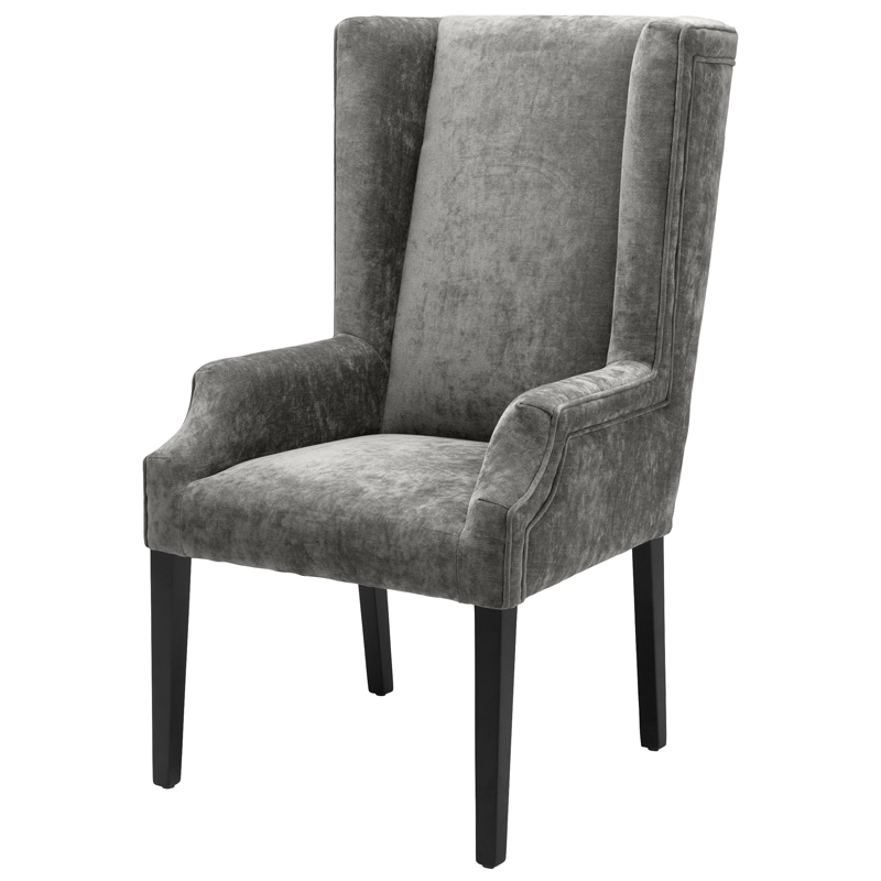 Стул Eichholtz Dining Chair Tempio grey Серый Черный в Уфе | Loft Concept 