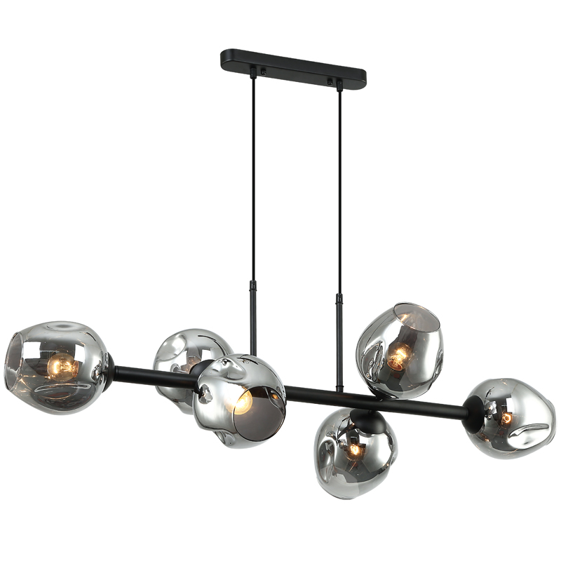 Люстра Branching Bubble Chandelier Line Gray Черный Серый (Gray) в Уфе | Loft Concept 