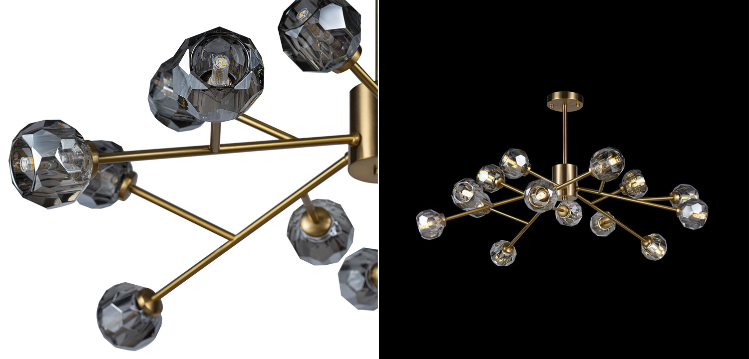 Люстра Boule De Cristal smoky 15 - фото