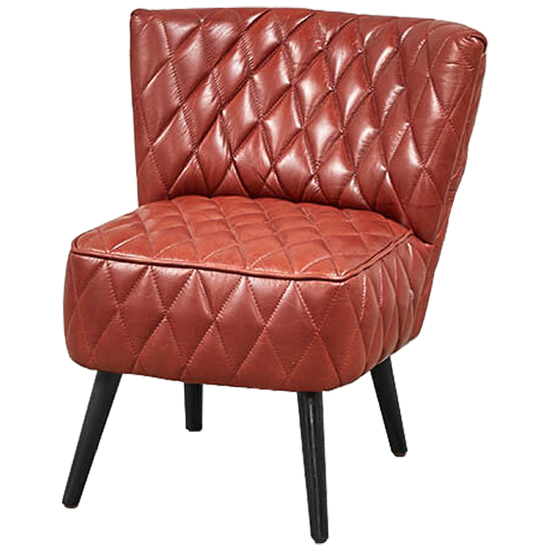 Кресло Rhombuses Upholstery Chair Малиновый (Crimson) Черный в Уфе | Loft Concept 